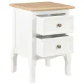 Tables de chevet 2 pcs blanc 35x30x49 cm MDF
