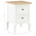 Tables de chevet 2 pcs blanc 35x30x49 cm MDF