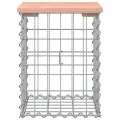 Banc de jardin design gabion 33x31x42 cm bois massif de douglas