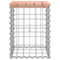 Banc de jardin design gabion 33x31x42 cm bois massif de douglas