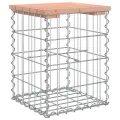 Banc de jardin design gabion 33x31x42 cm bois massif de douglas