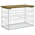 Banc de jardin design gabion 63x31,5x42 cm bois de pin imprégné