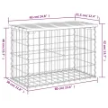 Banc de jardin design gabion 63x31,5x42 cm bois de pin imprégné