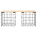 Banc de jardin design de gabion 103x44x42 cm bois massif de pin