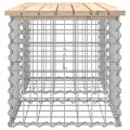 Banc de jardin design de gabion 103x44x42 cm bois massif de pin