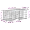 Banc de jardin design de gabion 103x44x42 cm bois massif de pin