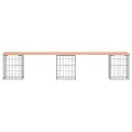 Banc de jardin design gabion 203x31x42cm bois massif de douglas