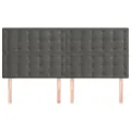 Têtes de lit 4 pcs Gris foncé 100x5x78/88 cm Velours