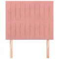 Têtes de lit 2 pcs Rose 90x5x78/88 cm Velours