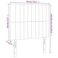 Têtes de lit 2 pcs Rose 90x5x78/88 cm Velours