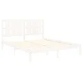 Cadre de lit Blanc Bois massif 150x200 cm Très grand