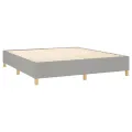 cadre de lit avec matelas Gris clair 180x200cm Tissu