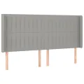 cadre de lit matelas LED Gris clair 180x200 cm Tissu