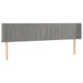 Tête de lit avec oreilles Gris clair 183x16x78/88 cm Velours