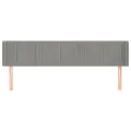 Tête de lit avec oreilles Gris clair 183x16x78/88 cm Velours