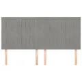 Têtes de lit 4 pcs Gris clair 90x5x78/88 cm Velours