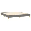 cadre de lit avec matelas Gris foncé 160x200cm Tissu