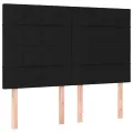 cadre de lit avec matelas Noir 140x190 cm Tissu