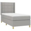cadre de lit matelas LED Gris clair 80x200cm Tissu