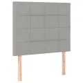 cadre de lit avec matelas Gris clair 80x200 cm Tissu