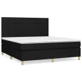 cadre de lit avec matelas Noir 160x200 cm Tissu