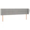 Tête de lit avec oreilles Gris clair 183x23x78/88 cm Tissu