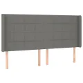 cadre de lit matelas LED Gris foncé 160x200 cm Tissu