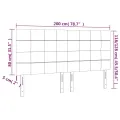 Têtes de lit 4 pcs Noir 100x5x78/88 cm Tissu