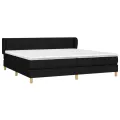 cadre de lit avec matelas Noir 200x200 cm Tissu