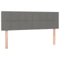 cadre de lit avec matelas Gris foncé 140x200cm Tissu