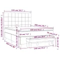 cadre de lit avec matelas Gris clair 140x200cm Tissu