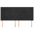 Têtes de lit 4 pcs Noir 100x5x78/88 cm Velours