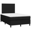 cadre de lit avec matelas Noir 120x200 cm Tissu
