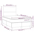 cadre de lit avec matelas Noir 120x200 cm Tissu