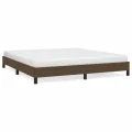 Cadre de lit Marron foncé 160x200 cm Tissu