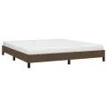 Cadre de lit Marron foncé 160x200 cm Tissu
