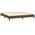 Cadre de lit Marron foncé 160x200 cm Tissu