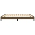 Cadre de lit Marron foncé 160x200 cm Tissu