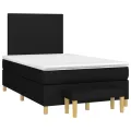 cadre de lit avec matelas Noir 120x200 cm Tissu