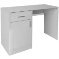 Bureau avec tiroir et placard 100x40x73 cm Blanc