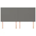 Têtes de lit 4 pcs Gris clair 90x5x78/88 cm Tissu