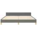 Cadre de lit avec tête de lit Gris foncé 180 x 200 cm Tissu