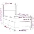cadre de lit avec matelas Noir 90x190 cm Similicuir