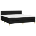 cadre de lit avec matelas LED Noir 180x200 cm Tissu