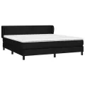 cadre de lit avec matelas Noir 180x200 cm Tissu