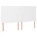 Têtes de lit 4 pcs Blanc 90x5x78/88 cm Similicuir