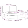 cadre de lit matelas LED Blanc 180x200 cm Similicuir