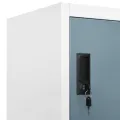 Armoire à casiers Gris clair et gris foncé 90x45x180 cm Acier