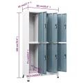 Armoire à casiers Gris clair et gris foncé 90x45x180 cm Acier