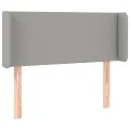 Tête de lit à LED Gris clair 93x16x78/88 cm Tissu
